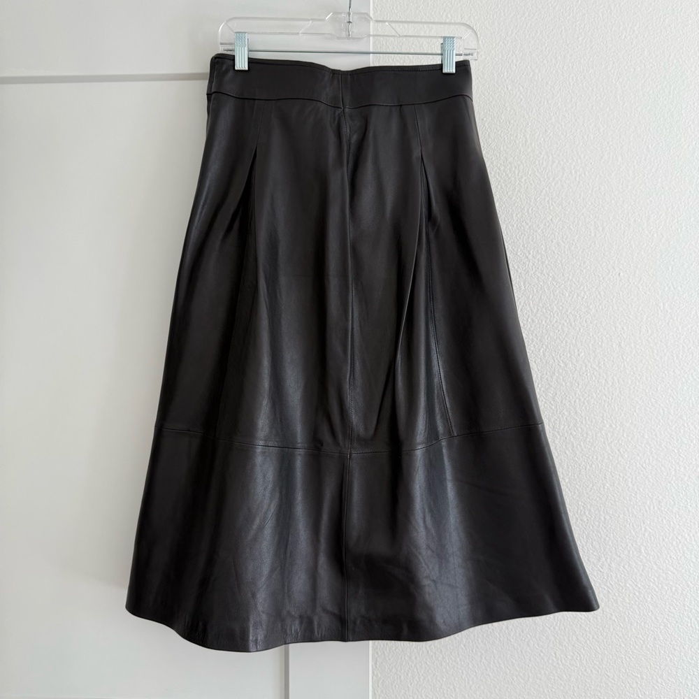 BOD & CHRISTENSEN Black Leather Skirt